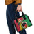 Vanuatu Tribal Boar Tusk Shoulder Handbag Tropical Plants with Namele and Melanesian Pattern