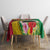 Vanuatu Tribal Boar Tusk Tablecloth Tropical Plants with Namele and Melanesian Pattern