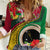 Vanuatu Tribal Boar Tusk Women Casual Shirt Tropical Plants with Namele and Melanesian Pattern
