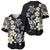 Hawaiian Plumeria Turtles Baseball Jersey Polynesian Art Tattoo
