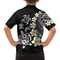 Hawaiian Plumeria Turtles Family Matching Puletasi and Hawaiian Shirt Polynesian Art Tattoo LT03 - Polynesian Pride