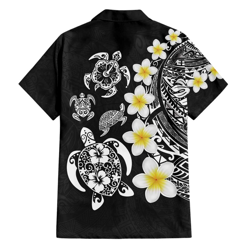 Hawaiian Plumeria Turtles Family Matching Short Sleeve Bodycon Dress and Hawaiian Shirt Polynesian Art Tattoo LT03 - Polynesian Pride