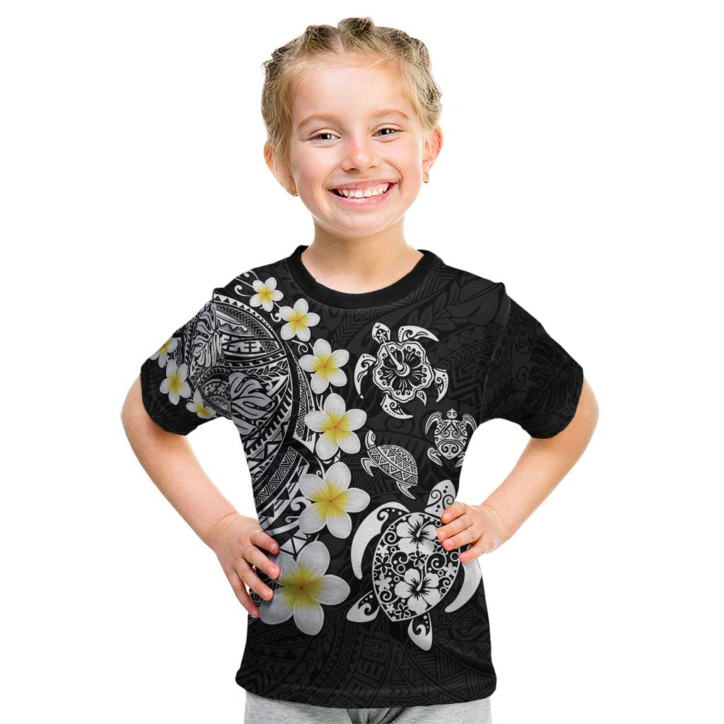Hawaiian Plumeria Turtles Kid T Shirt Polynesian Art Tattoo
