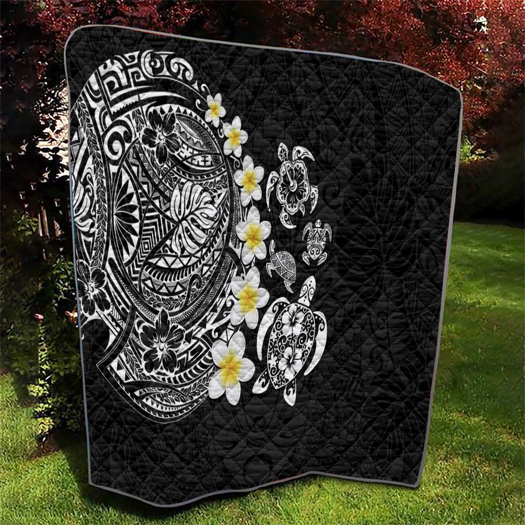 Hawaiian Plumeria Turtles Quilt Polynesian Art Tattoo