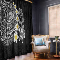 Hawaiian Plumeria Turtles Window Curtain Polynesian Art Tattoo