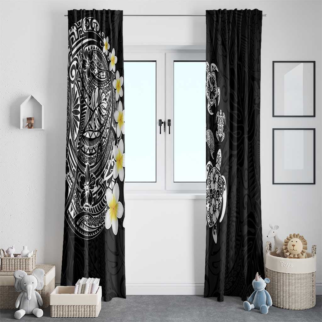 Hawaiian Plumeria Turtles Window Curtain Polynesian Art Tattoo
