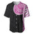 Samoan Art Tattoo Polynesian Pattern Baseball Jersey Pink Out Color