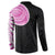 Samoan Art Tattoo Polynesian Pattern Button Sweatshirt Pink Out Color