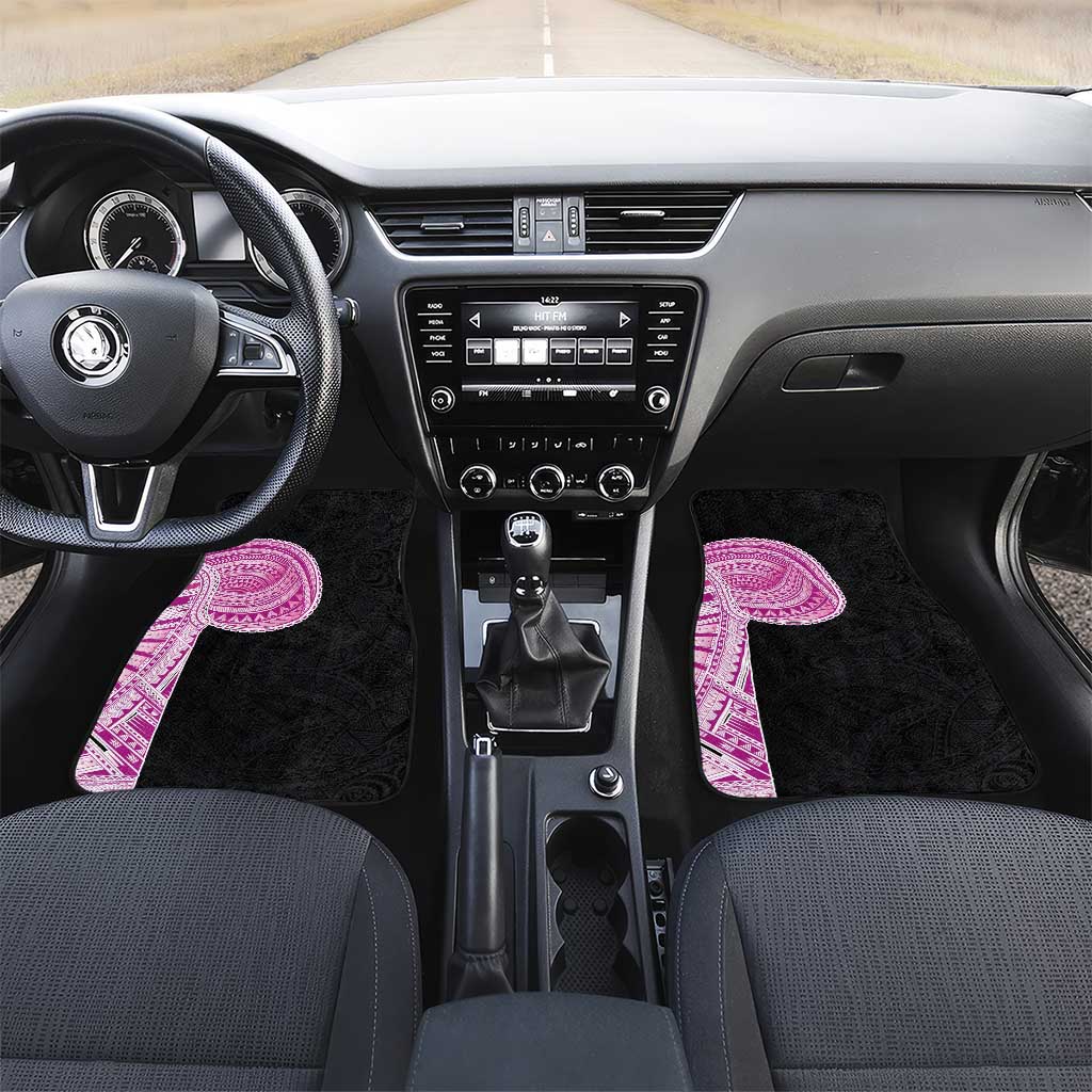 Samoan Art Tattoo Polynesian Pattern Car Mats Pink Out Color