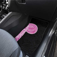 Samoan Art Tattoo Polynesian Pattern Car Mats Pink Out Color