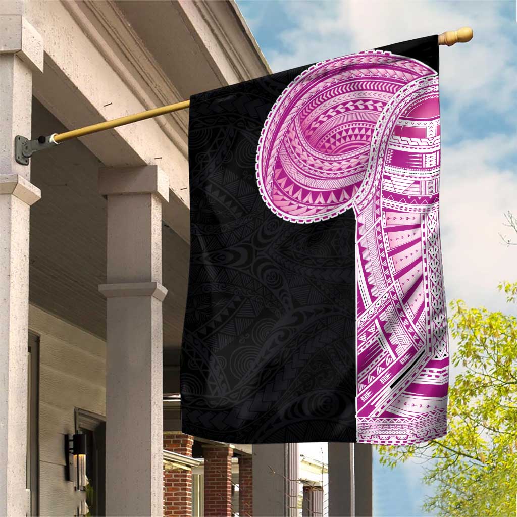 Samoan Art Tattoo Polynesian Pattern Garden Flag Pink Out Color