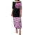 Samoan Art Tattoo Polynesian Pattern Puletasi Pink Out Color
