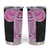 Samoan Art Tattoo Polynesian Pattern Tumbler Cup Pink Out Color