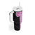 Samoan Art Tattoo Polynesian Pattern Tumbler With Handle Pink Out Color