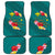 Aloha Kanaka Maoli Hawaii Flowers Car Mats With Polynesian Pattern Teal Color