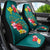 Aloha Kanaka Maoli Hawaii Flowers Car Seat Cover With Polynesian Pattern Teal Color