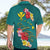 Aloha Kanaka Maoli Hawaii Flowers Hawaiian Shirt With Polynesian Pattern Teal Color