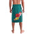 Aloha Kanaka Maoli Hawaii Flowers Lavalava With Polynesian Pattern Teal Color