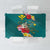 Aloha Kanaka Maoli Hawaii Flowers Tablecloth With Polynesian Pattern Teal Color