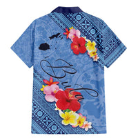 Bula Fiji Hibiscus and Plumeria Flowers Family Matching Mermaid Dress and Hawaiian Shirt Tapa Tattoo Polynesian Pattern