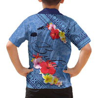 Bula Fiji Hibiscus and Plumeria Flowers Family Matching Puletasi and Hawaiian Shirt Tapa Tattoo Polynesian Pattern LT03 - Polynesian Pride