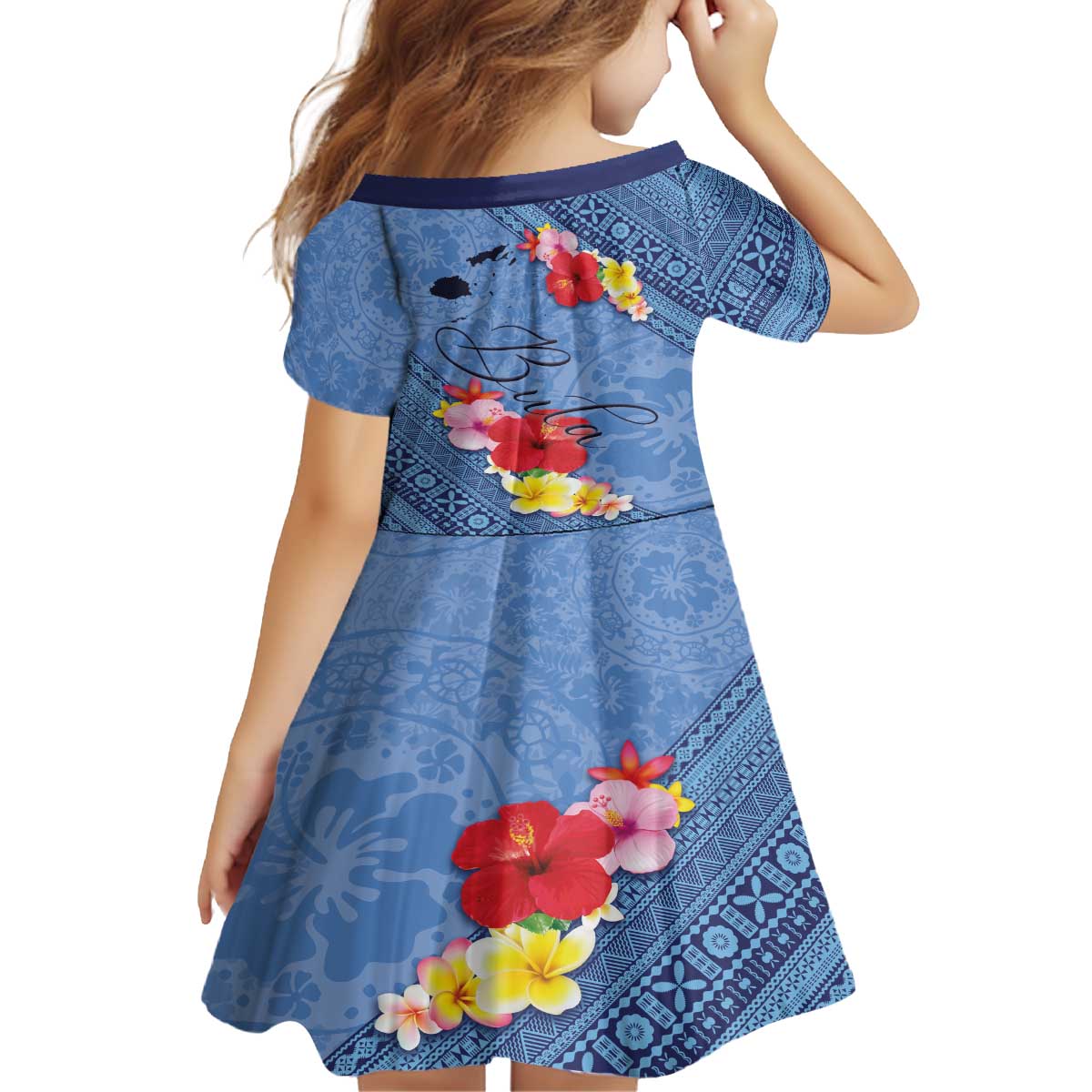 Bula Fiji Hibiscus and Plumeria Flowers Family Matching Puletasi and Hawaiian Shirt Tapa Tattoo Polynesian Pattern LT03 - Polynesian Pride