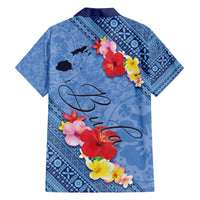 Bula Fiji Hibiscus and Plumeria Flowers Family Matching Puletasi and Hawaiian Shirt Tapa Tattoo Polynesian Pattern LT03 - Polynesian Pride