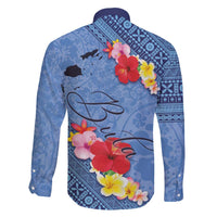 Bula Fiji Hibiscus and Plumeria Flowers Family Matching Puletasi and Hawaiian Shirt Tapa Tattoo Polynesian Pattern LT03 - Polynesian Pride