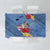 Bula Fiji Hibiscus and Plumeria Flowers Tablecloth Tapa Tattoo Polynesian Pattern
