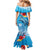 Hawaii Sea Turtle and Tropical Flowers Family Matching Mermaid Dress and Hawaiian Shirt Polynesian Tattoo Undersea Vibe