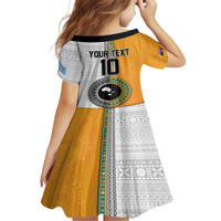 Custom Fiji and Australia Rugby Family Matching Long Sleeve Bodycon Dress and Hawaiian Shirt Aboriginal and Fijian Masi Pattern LT03 - Polynesian Pride