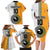Custom Fiji and Australia Rugby Family Matching Long Sleeve Bodycon Dress and Hawaiian Shirt Aboriginal and Fijian Masi Pattern