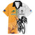 Custom Fiji and Australia Rugby Family Matching Long Sleeve Bodycon Dress and Hawaiian Shirt Aboriginal and Fijian Masi Pattern
