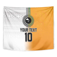 Custom Fiji and Australia Rugby Tapestry Aboriginal and Fijian Masi Pattern