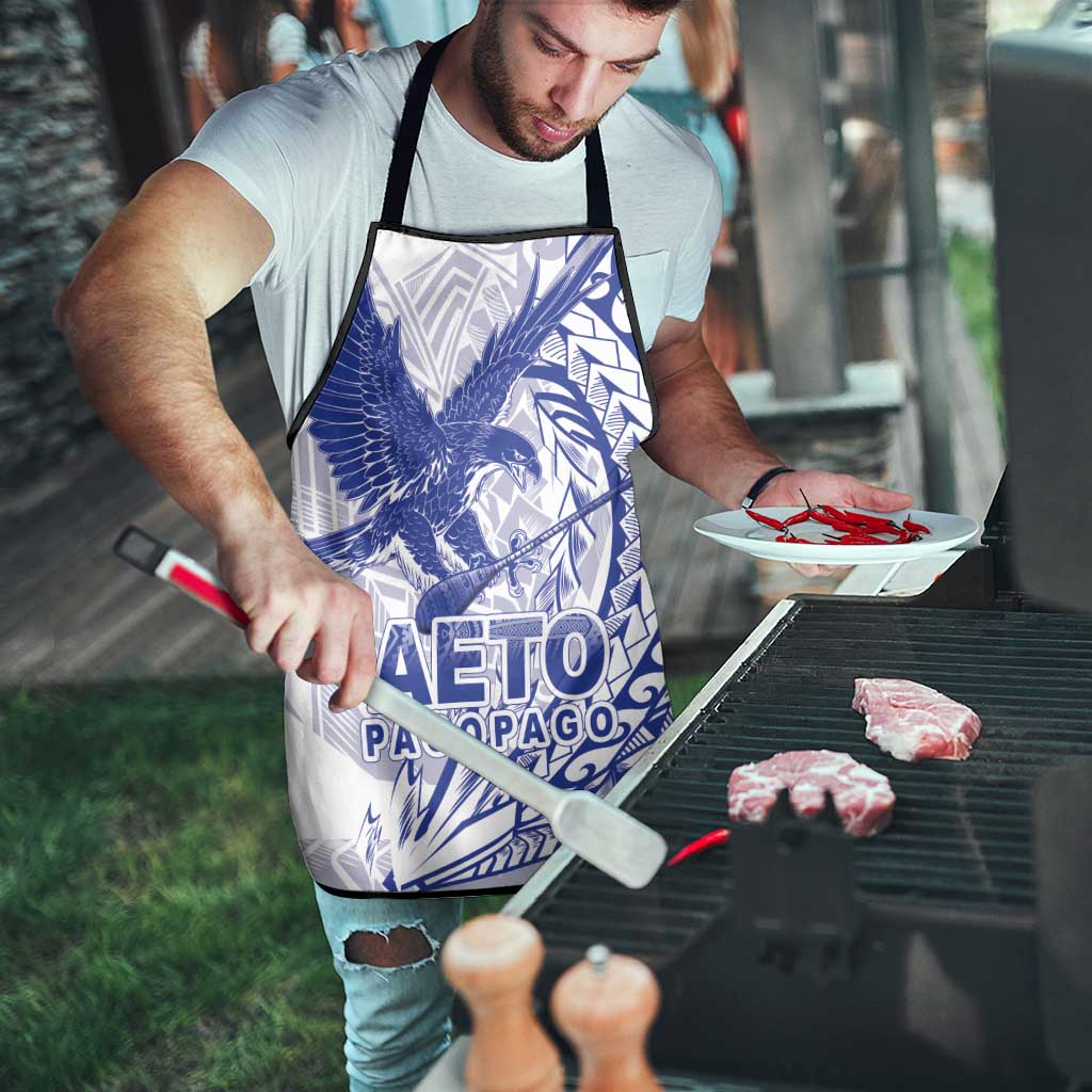 Samoa Pago Pago Aeto Apron Wingstyle Blue-White Color - Polynesian Pride