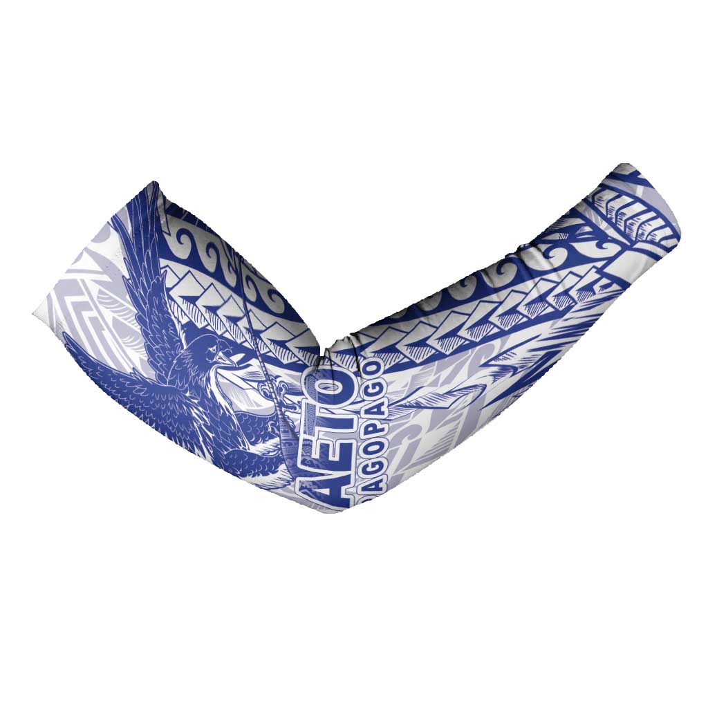 Samoa Pago Pago Aeto Arm Sleeves Wingstyle Blue-White Color - Polynesian Pride