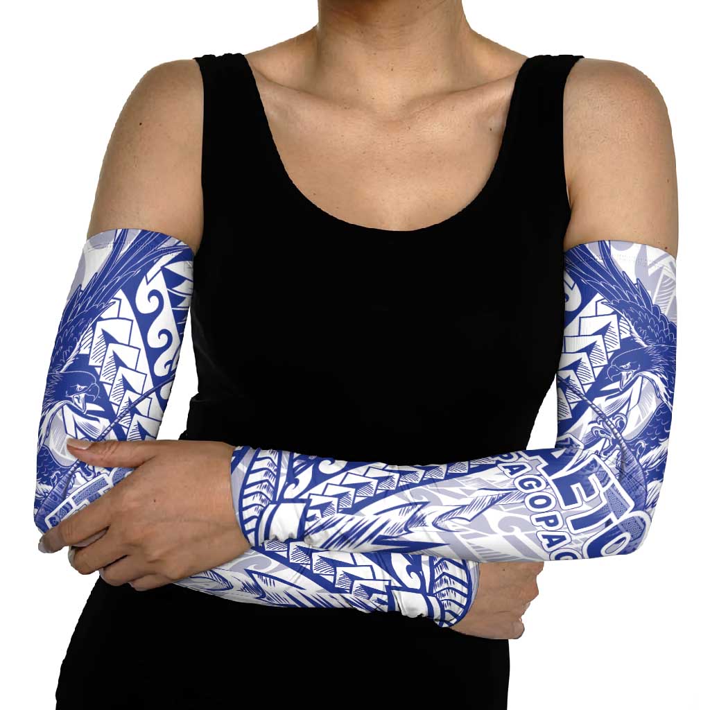 Samoa Pago Pago Aeto Arm Sleeves Wingstyle Blue-White Color - Polynesian Pride