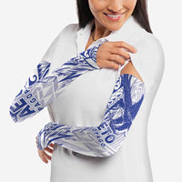 Samoa Pago Pago Aeto Arm Sleeves Wingstyle Blue-White Color - Polynesian Pride