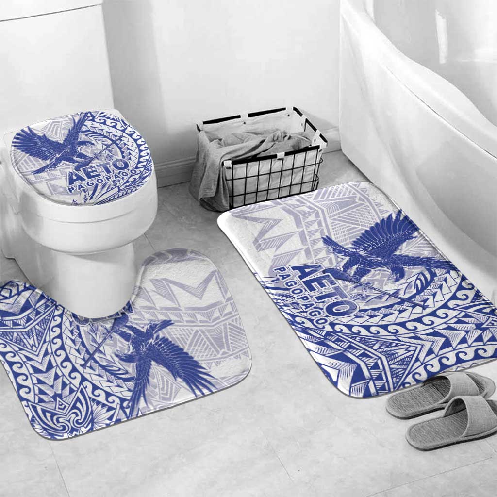 Samoa Pago Pago Aeto Bathroom Set Wingstyle Blue-White Color - Polynesian Pride
