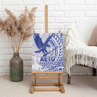 Samoa Pago Pago Aeto Canvas Wall Art Wingstyle Blue-White Color - Polynesian Pride
