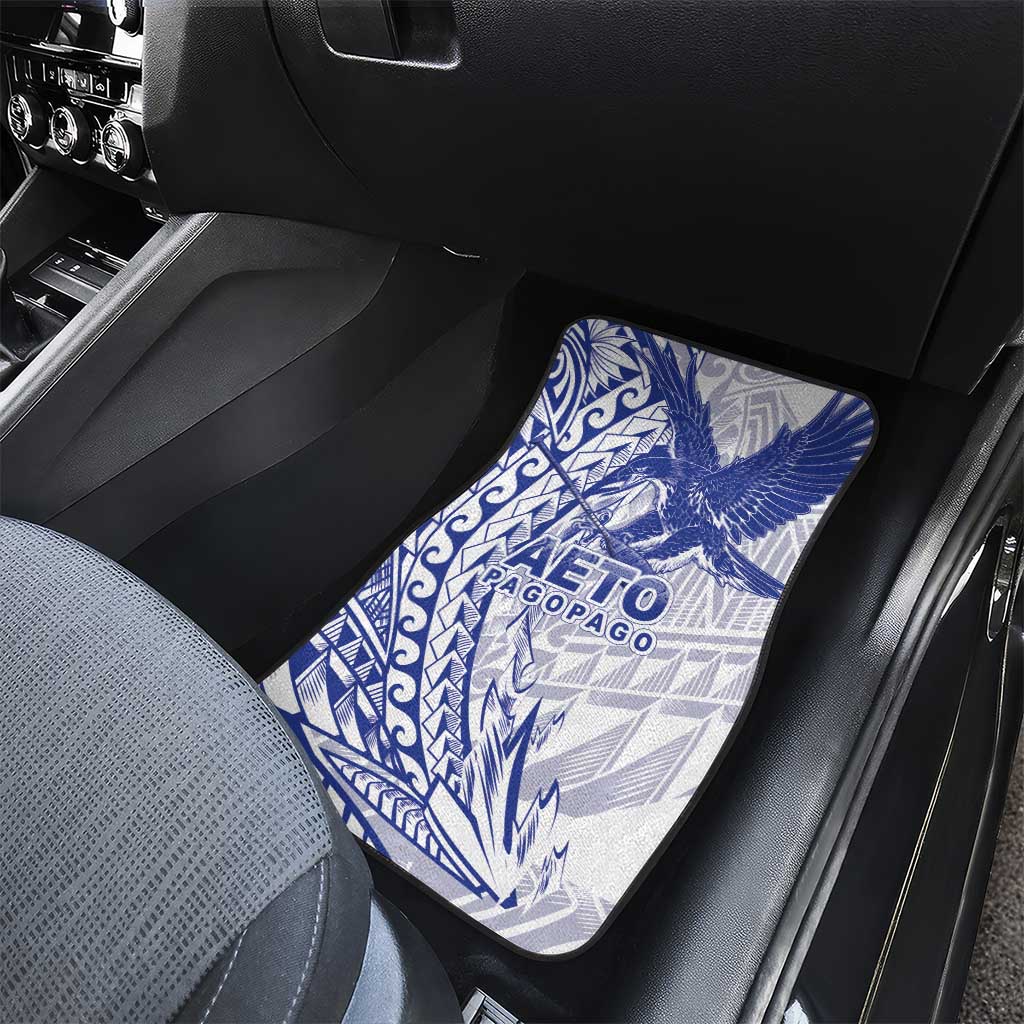 Samoa Pago Pago Aeto Car Mats Wingstyle Blue-White Color - Polynesian Pride