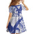 Samoa Pago Pago Aeto Family Matching Tank Maxi Dress and Hawaiian Shirt Wingstyle Blue-White Color - Polynesian Pride