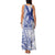 Samoa Pago Pago Aeto Family Matching Tank Maxi Dress and Hawaiian Shirt Wingstyle Blue-White Color - Polynesian Pride