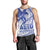 Samoa Pago Pago Aeto Men Tank Top Wingstyle Blue-White Color - Polynesian Pride