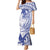Samoa Pago Pago Aeto Mermaid Dress Wingstyle Blue-White Color - Polynesian Pride