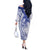Samoa Pago Pago Aeto Off The Shoulder Long Sleeve Dress Wingstyle Blue-White Color - Polynesian Pride
