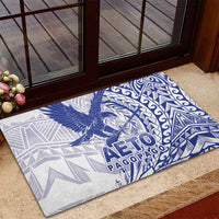 Samoa Pago Pago Aeto Rubber Doormat Wingstyle Blue-White Color - Polynesian Pride