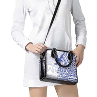 Samoa Pago Pago Aeto Shoulder Handbag Wingstyle Blue-White Color - Polynesian Pride
