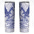 Samoa Pago Pago Aeto Skinny Tumbler Wingstyle Blue-White Color - Polynesian Pride