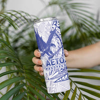 Samoa Pago Pago Aeto Skinny Tumbler Wingstyle Blue-White Color - Polynesian Pride